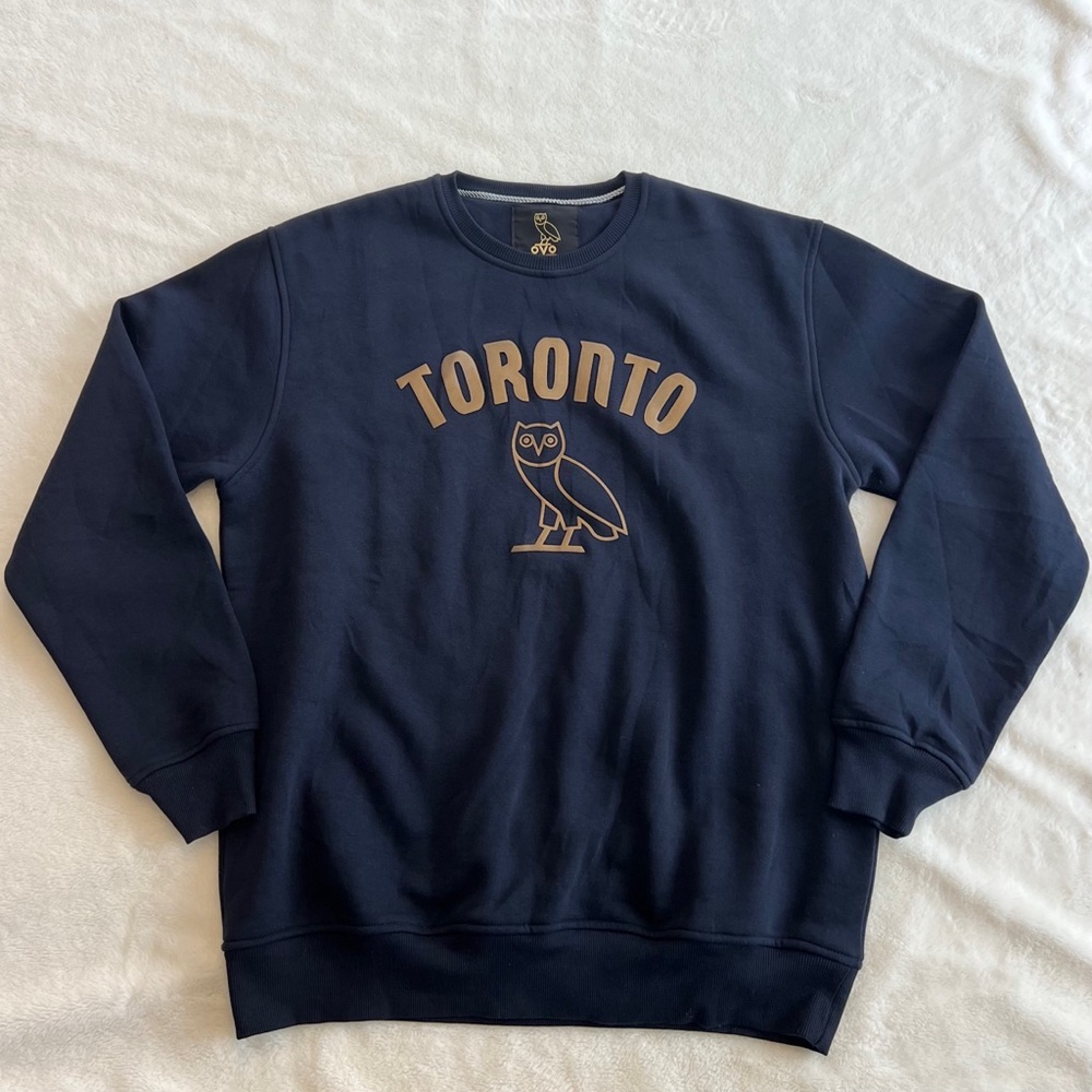 OVO Navy Blue Toronto Crewneck Sweater